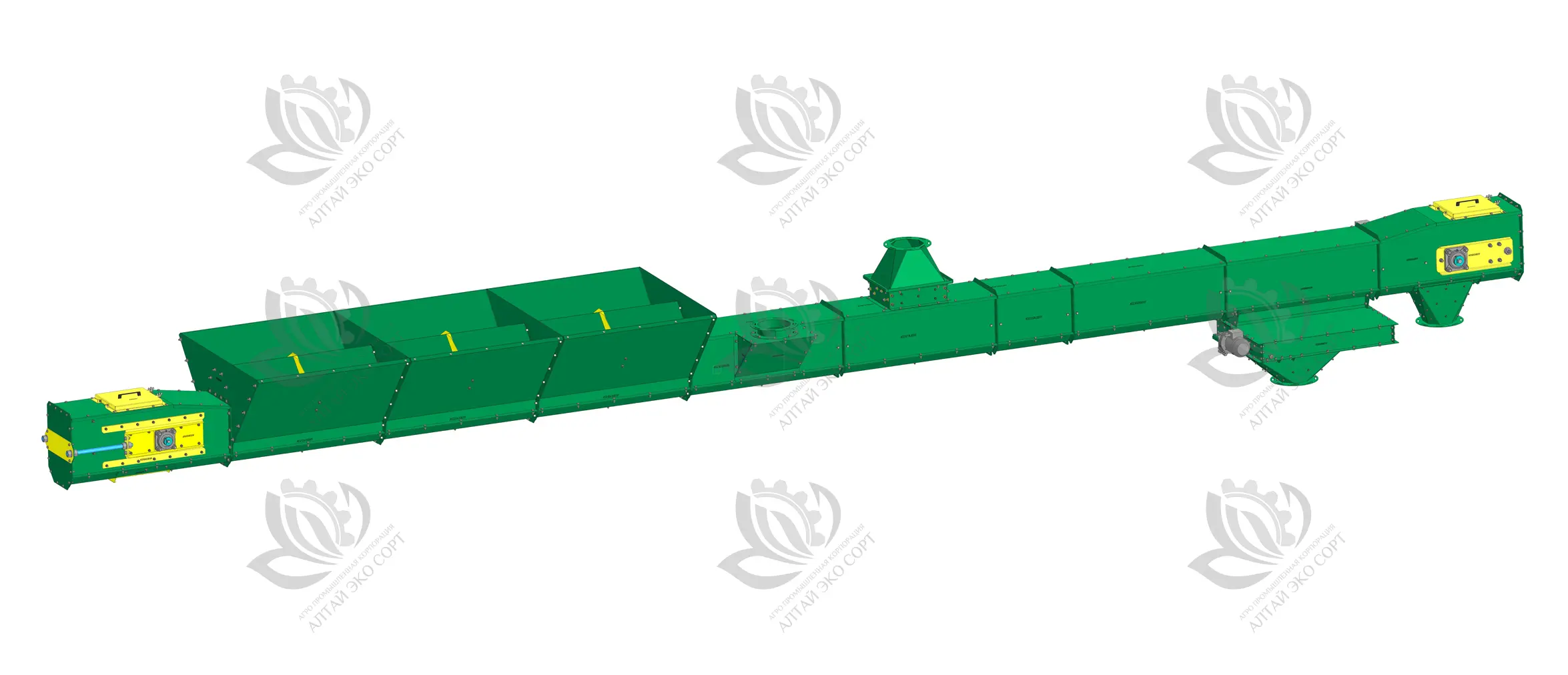 Self-cleaning chain conveyor