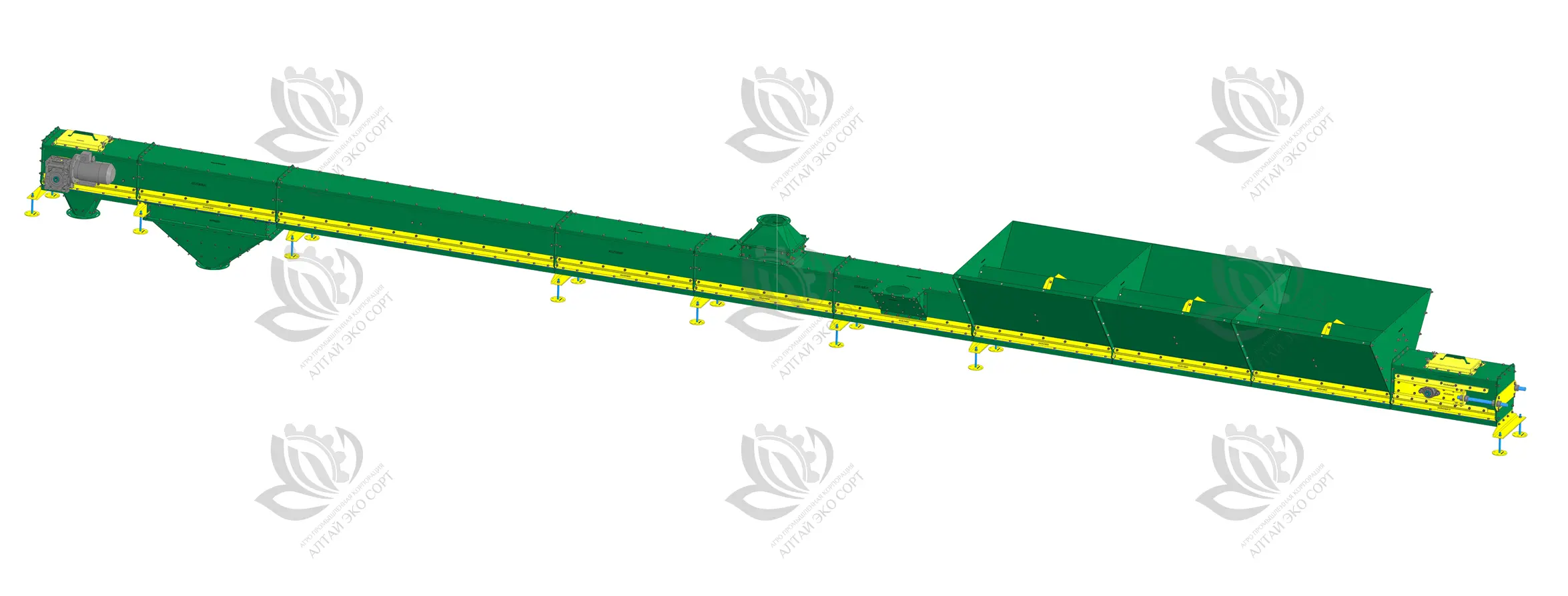 Self-cleaning chain conveyor