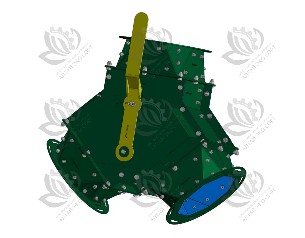 Grain flow combining and dividing units