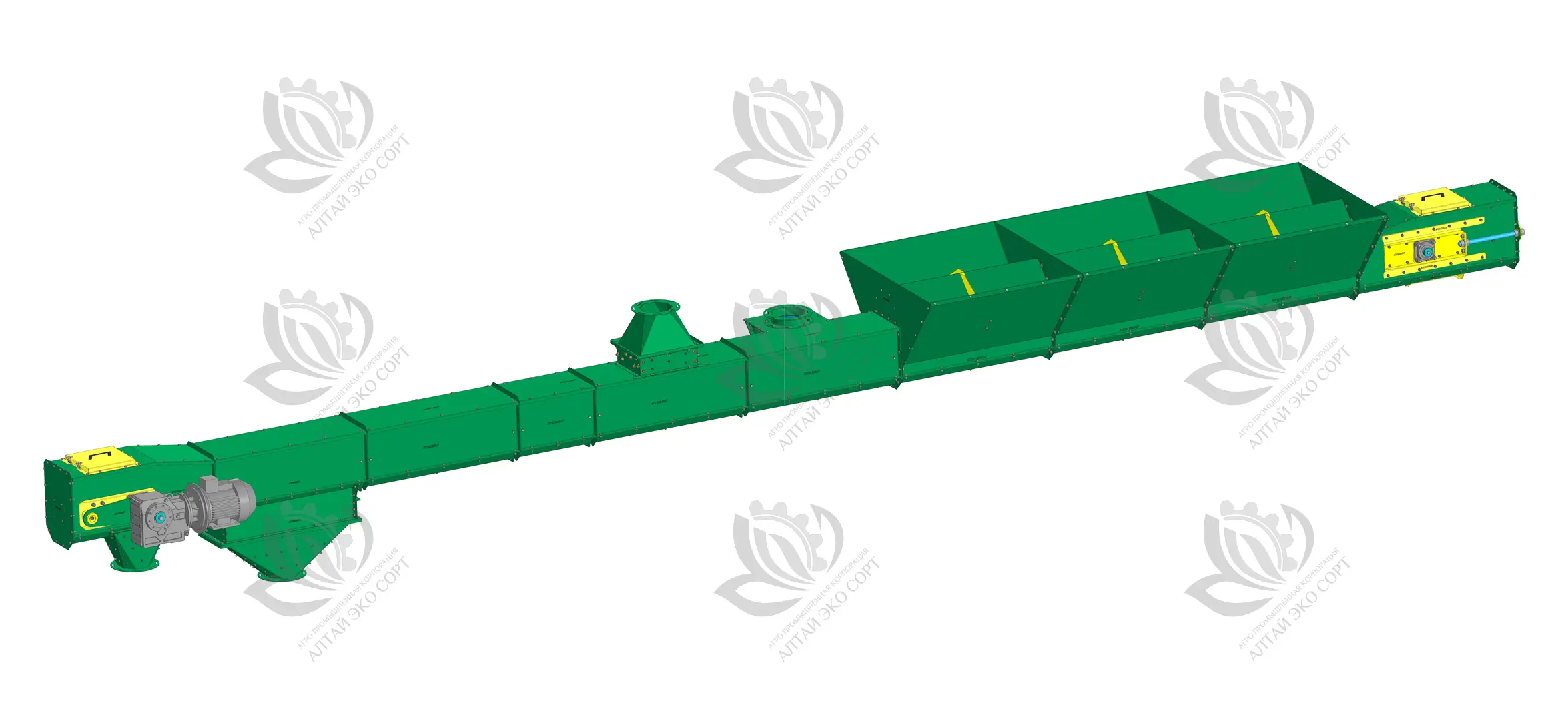Self-cleaning chain conveyor